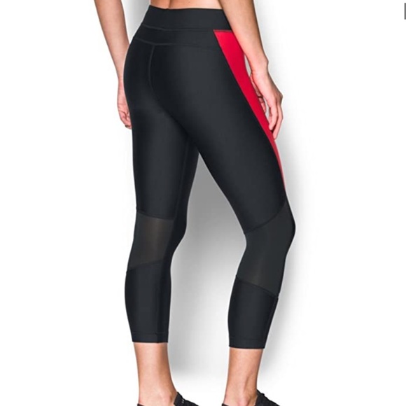 Under Armour Women's HeatGear Armour Crop,Black XS - Picture 2 of 7